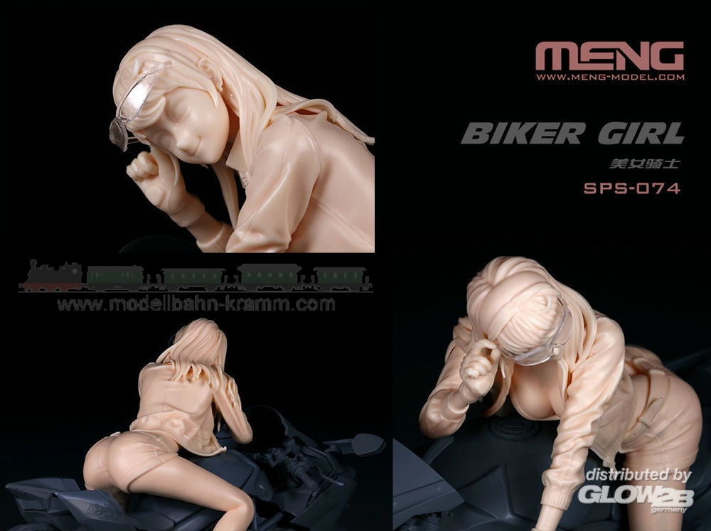 Meng Model SPS-074, EAN 4897038552702: 1:9 Biker Girl für Kawasaki Ninja