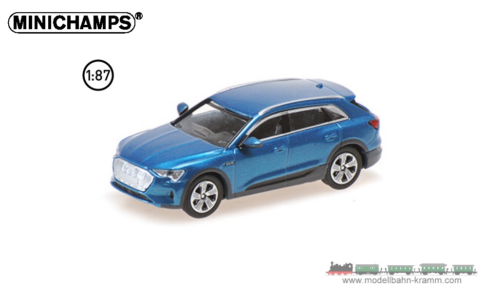 MiniChamps 870018220, EAN 2000075262981: 1:87 Audi e-tron 2020 blau-metallic
