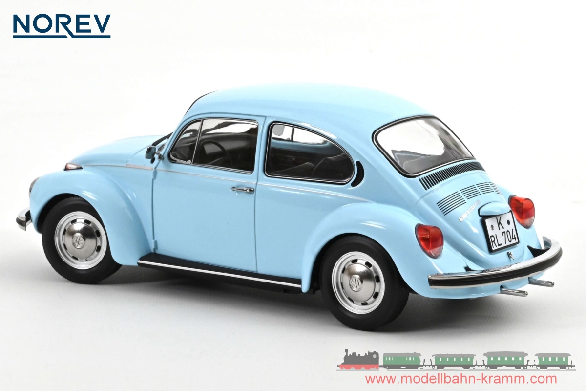 Norev 188532, EAN 2000075637581: 1:18 VW Käfer 1303 1973 lichtblau