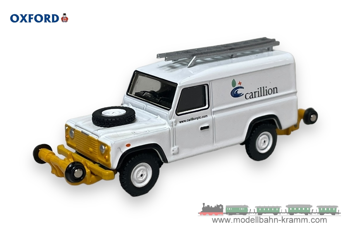 Oxford 76ROR007, EAN 5055530134140: 1:76 Land Rover Defender Railroad Carillion