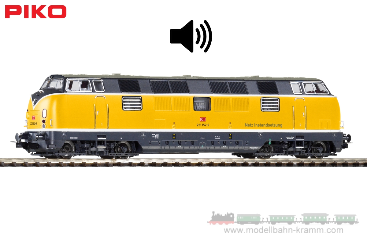 Piko 71287, EAN 2000075535351: H0 DC sound diesel locomotive BR 221 152-2 DBAG network maintenanc