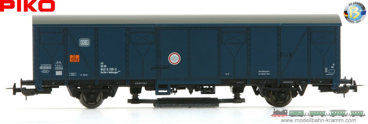 Piko 72229, EAN 2000075545510: H0-gauge, rail cleaning car, blue, DB, Ep.IV