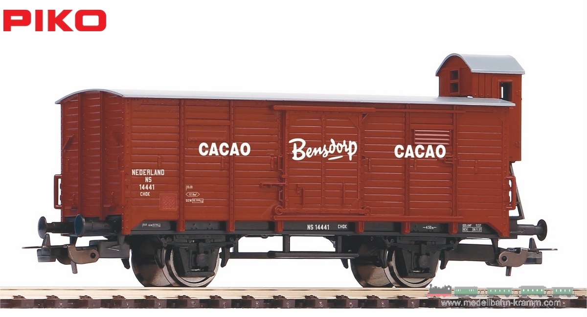 Piko 95358, EAN 4015615953586: H0 DC Gedeckter Güterwagen CHOK Bensdorp Cacao NS III