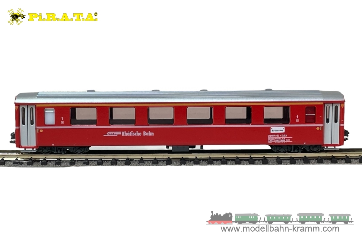 Pirata PI9201, EAN 2000075540287: Speisewagen Wr-s A1223 Typ EW I, rot , RhB