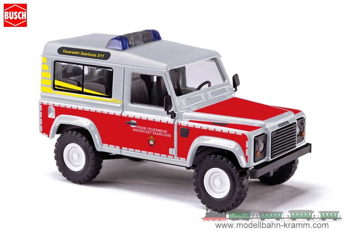 Busch-Automodelle 54312, EAN 2000075659125: Land Rover Defender FW Saarlouis