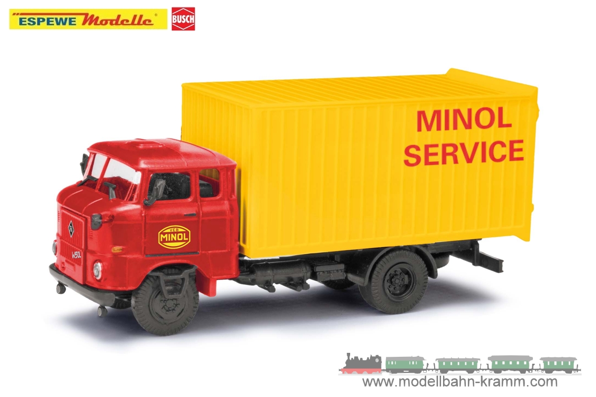 Busch-Automodelle 95198, EAN 2000075659323: IFA W50 L MK Ersatzteile Minol