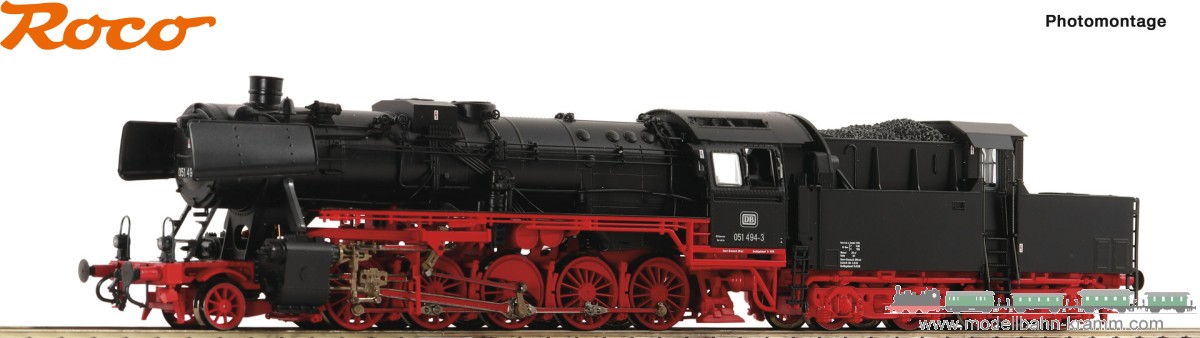 Roco 7110010, EAN 9005033066307: H0 DC Sound Dampflokomotive 051 494-3, DB, IV