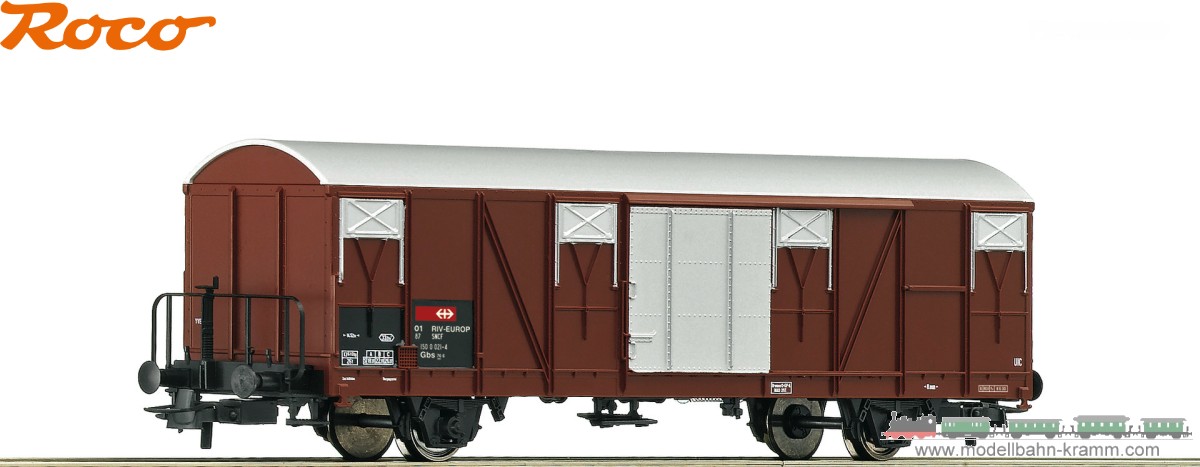 Roco 76661, EAN 9005033766610: H0 DC Gedeckter Güterwagen SNCF