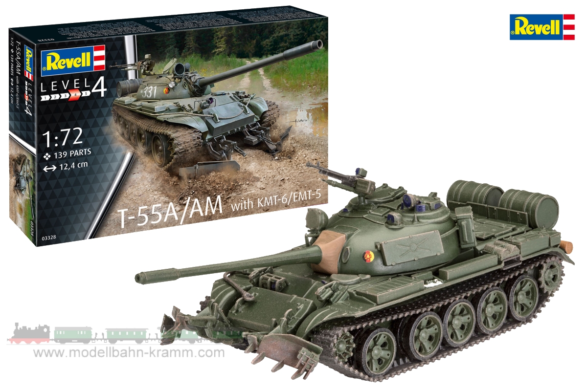 Revell 03328, EAN 4009803033280: T-55A/AM with KMT-6/EMT-5