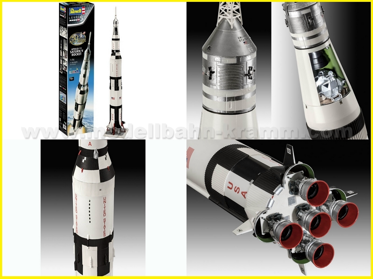 Revell 03704, EAN 4009803895260: 1:96 Bausatz, Apollo 11 Saturn V Rocket