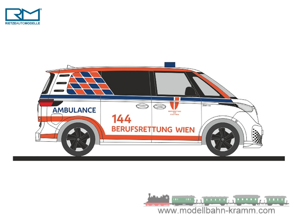 Rietze 51404, EAN 2000075657183: VW ID.Buzz Berufsrettung Wien