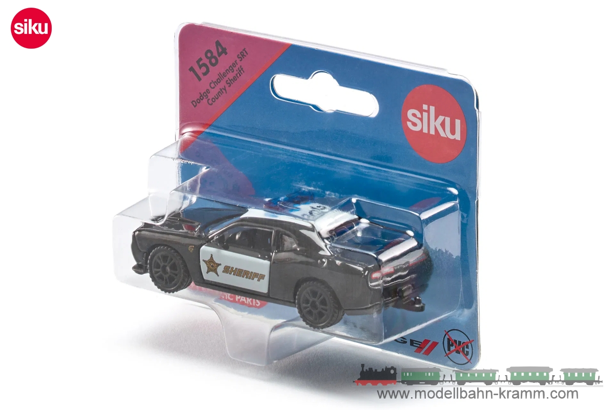 Siku 1584, EAN 4006874015849: Siku Super Dodge Challenger SRT County Sheriff