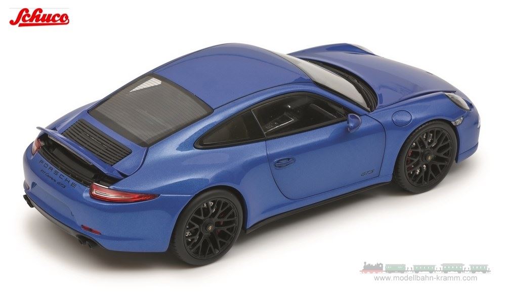 Schuco 450039700, EAN 4007864057894: 1:18 Porsche 911 Carrera GTS Coupé (991.1), saphir blau metallic