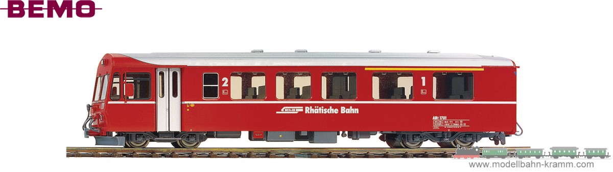 Bemo 3254131, EAN 2000008291255: H0m DC Steuerwagen ABt 1701 RhB