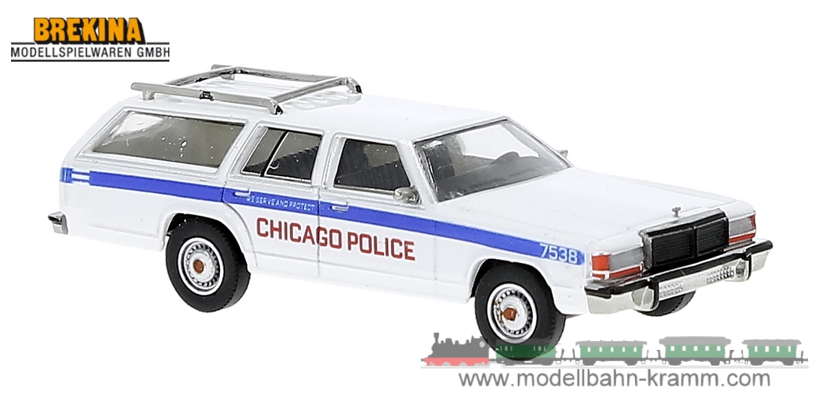 Brekina 19632, EAN 4026538196325: Ford LTD Station Wagon Police