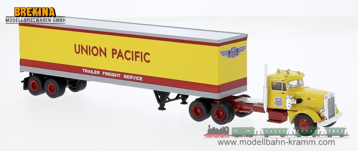 Brekina 85765, EAN 2000075711083: US Truck Peterbilt 281 Koffersattel der Union Pacific