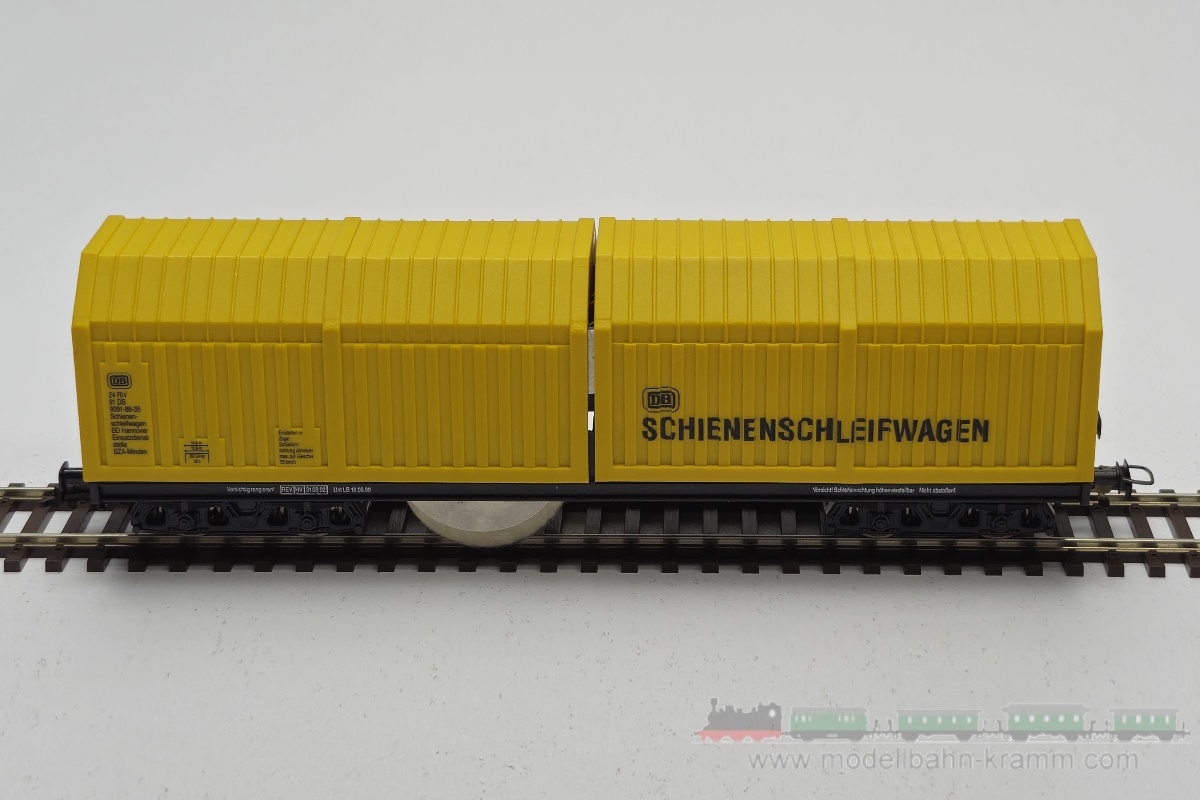 1A.second hand goods 511.0009011.D01, EAN 2000075576316: LUX H0 DC 9011D Schienenschleifwagen gelb DB