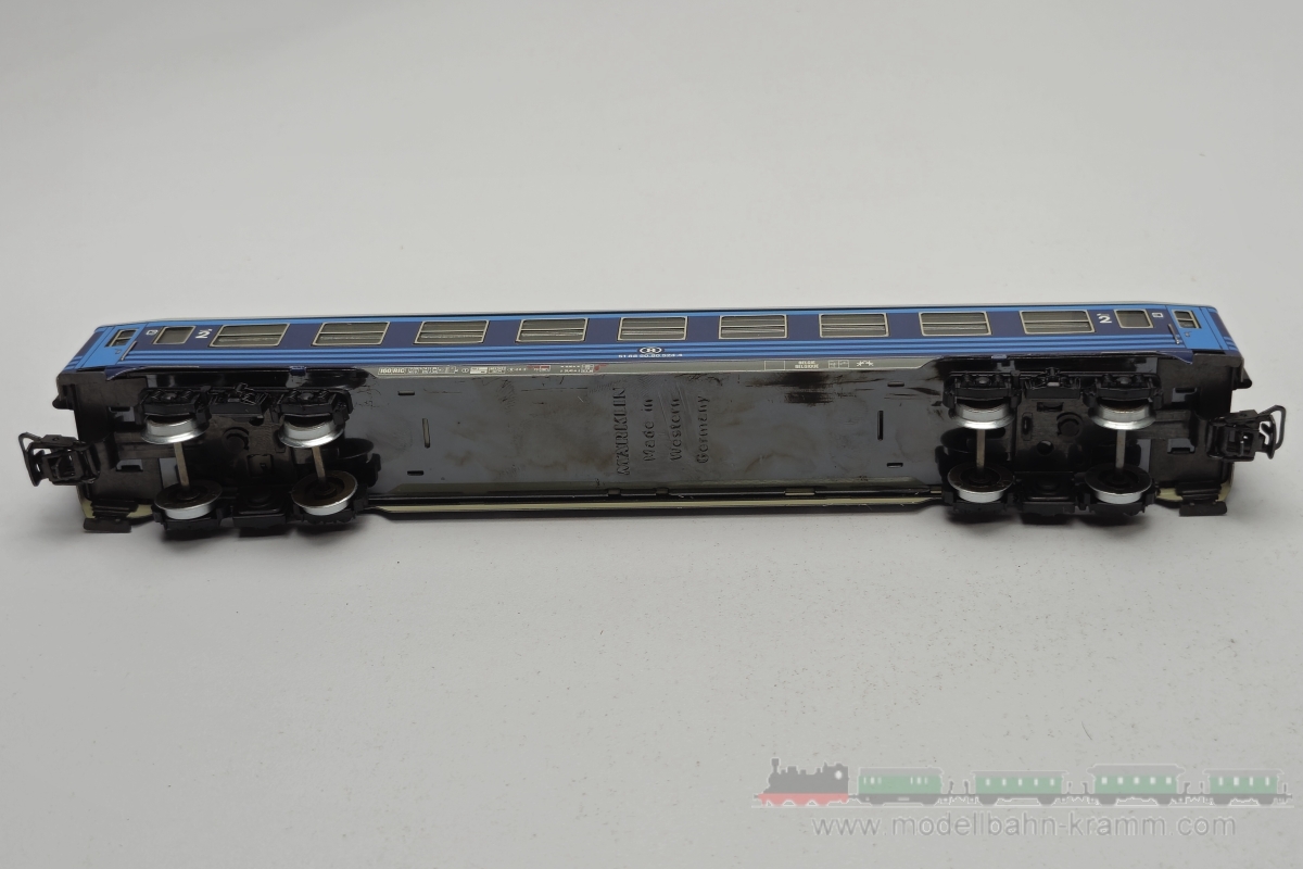 1A.second hand goods 540.0004116.004, EAN 2000075665973: Märklin H0 AC 4116 Liegewagen 2 Klasse hellblau/blau SNCB