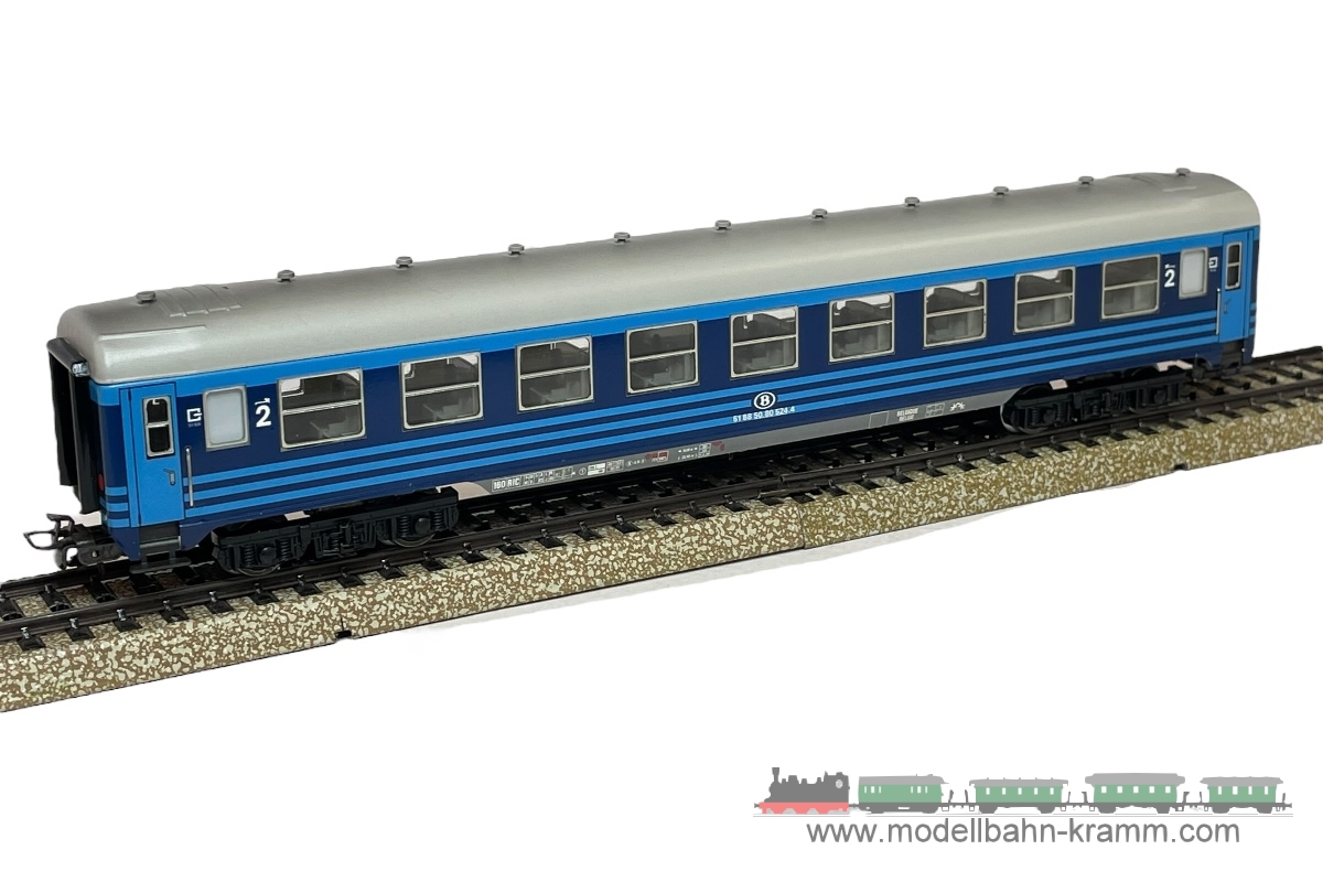 1A.Gebrauchtware 540.0004116.005, EAN 2000075669650: Märklin H0 AC 4116 Liegewagen 2 Klasse hellblau/blau SNCB