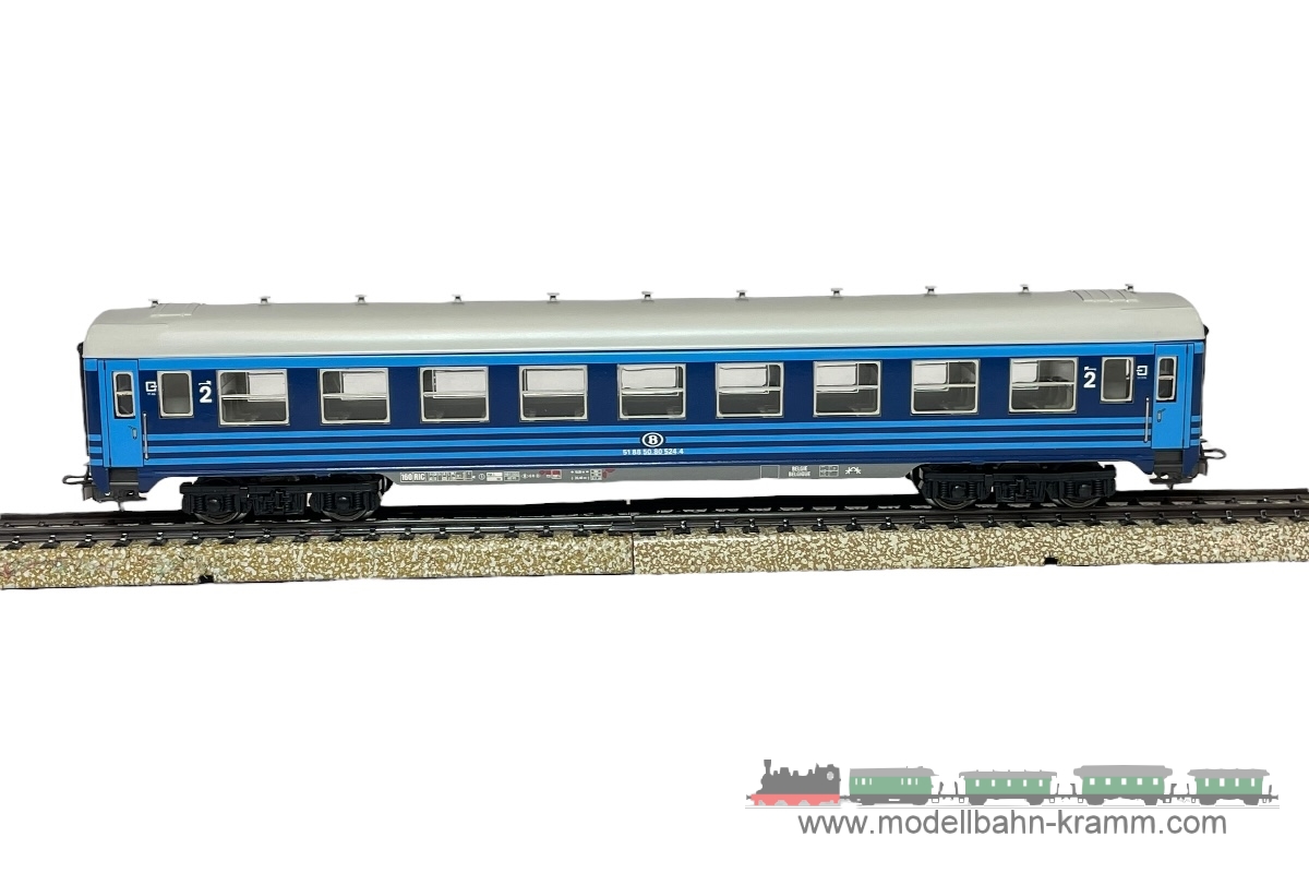 1A.second hand goods 540.0004116.005, EAN 2000075669650: Märklin H0 AC 4116 Liegewagen 2 Klasse hellblau/blau SNCB