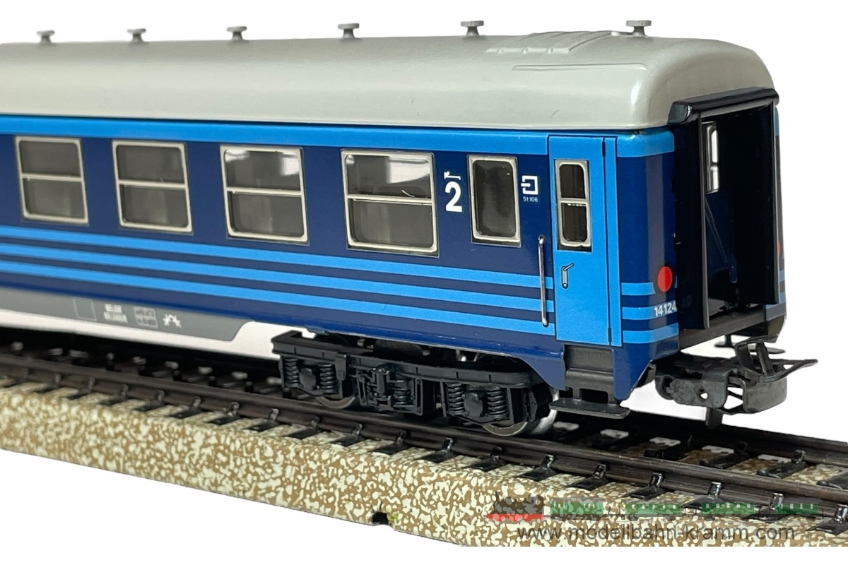 1A.second hand goods 540.0004116.005, EAN 2000075669650: Märklin H0 AC 4116 Liegewagen 2 Klasse hellblau/blau SNCB