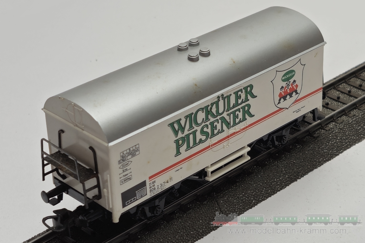 1A.Gebrauchtware 540.0004422.001, EAN 2000075665232: Märklin H0 AC 4422 Kühlwagen WICKÜLER PILSENER weiß DB