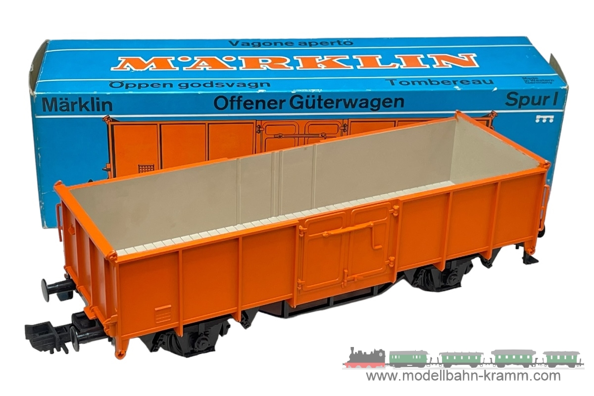 1A.Gebrauchtware 540.0005855.002, EAN 2000075663139: Märklin 1 DC 5855 offener Güterwagen 2-achsig, orange