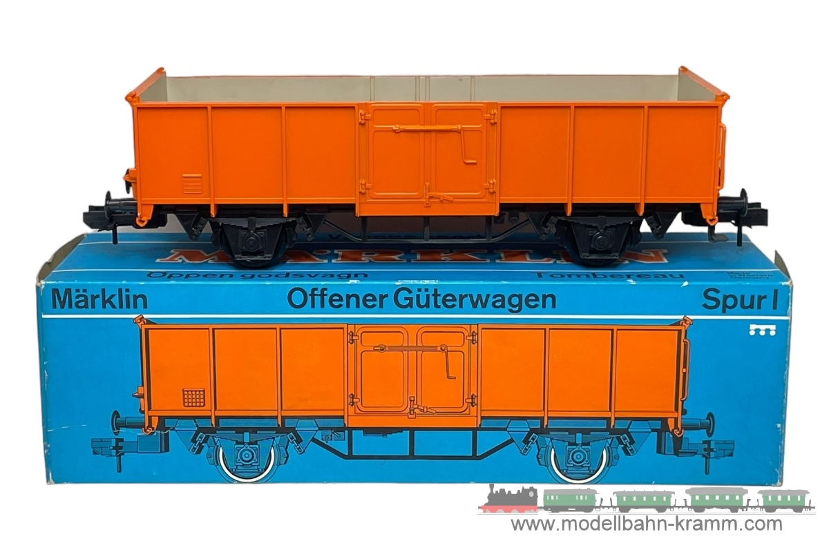 1A.Gebrauchtware 540.0005855.002, EAN 2000075663139: Märklin 1 DC 5855 offener Güterwagen 2-achsig, orange