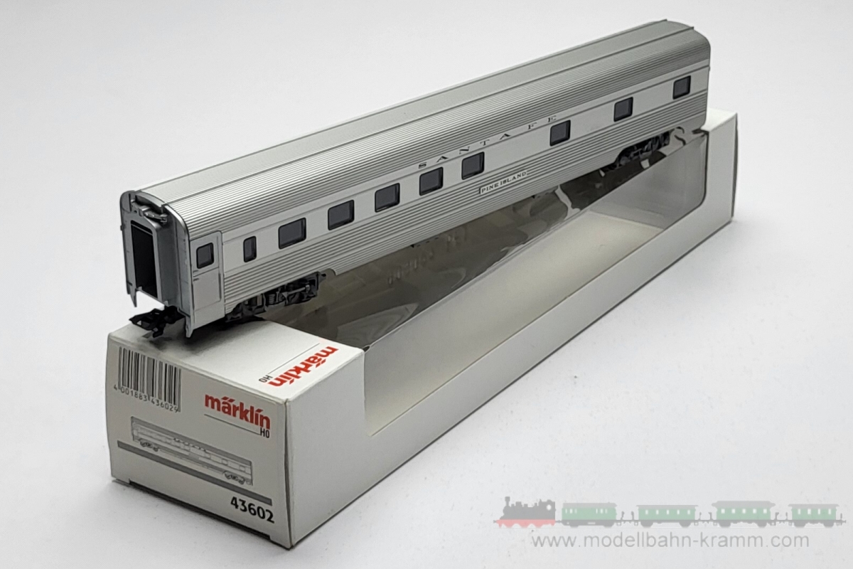 1A.second hand goods 540.0043602.001, EAN 2000075656056: Märklin H0 AC 43602 Schnellzugwagen Streamliner Sleeper silber US