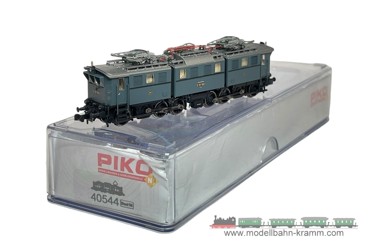 1A.Gebrauchtware 650.0040544.001, EAN 2000075668134: Piko N analog 40544 E-Lok BR E 91 102 grau DRG