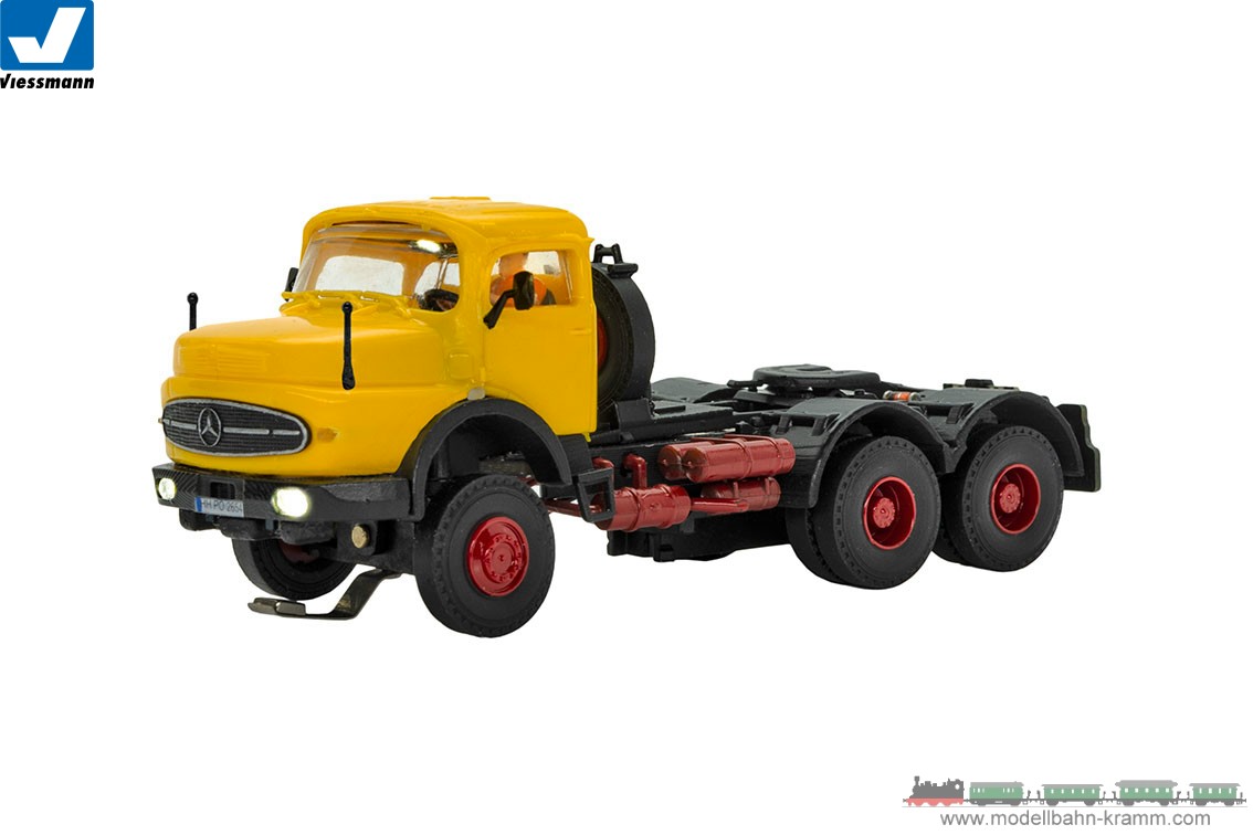 Viessmann 8016, EAN 4026602080161: H0 MB round bonnet 3-axle articulate truck,basic, functional model