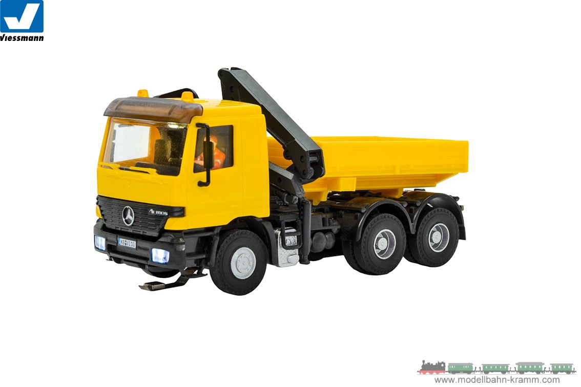 Viessmann 8023, EAN 4026602080239: H0 MB ACTROS 3-axle tractor with loading crane androtating flashin