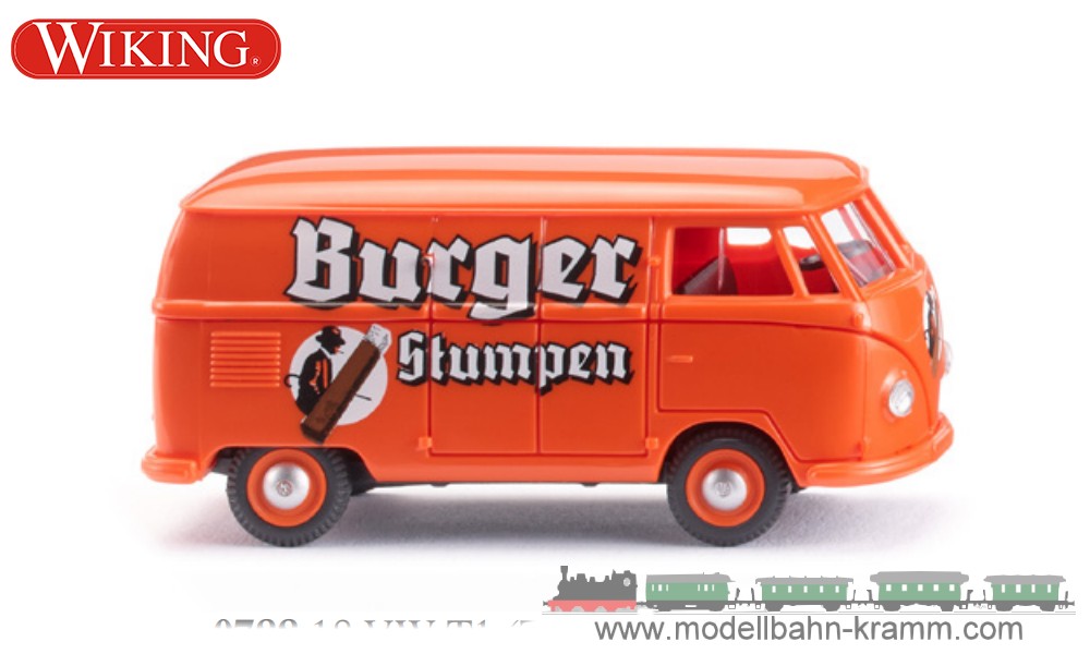 Wiking 078818, EAN 4006190788182: VW T1 Kasten Burger Stumpen