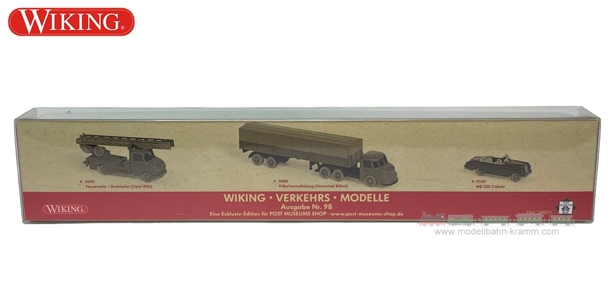 Wiking PMS248023, EAN 4006190999687: H0/1:87 Set Wiking-Verkehrs-Modelle 98