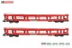 Arnold 4354, EAN 5055286683817: DB Autozug, 2-unit pack, DDm car transporter, red livery, period V