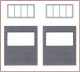 Faller 180891, EAN 4104090808914: 2 Wall elements with horizontal windows, Goldbeck, H0-gauge