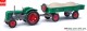 Busch-Automodelle 210110112, EAN 4260458432129: 1:87 Traktor Famulus mit Anhänger und Kiesladung, Grün