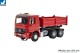 Viessmann 8014, EAN 4026602080147: MB ACTROS 3-axle dump truck with rotatingflashing lights, red, bas